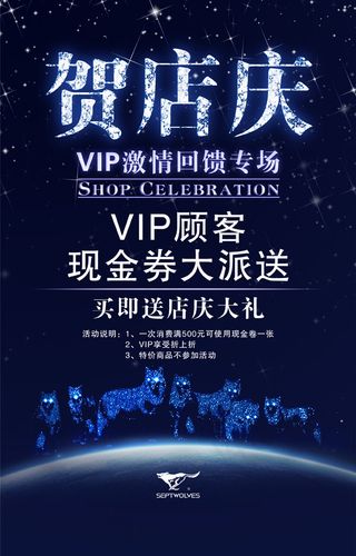 贺店庆VIP海报PSD素材