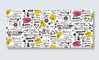 卡通少女图案图片