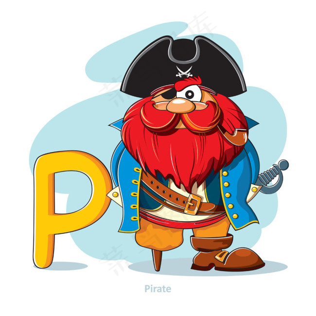 字母P和国王图片