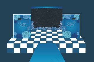 蓝色婚礼主背景免费下载