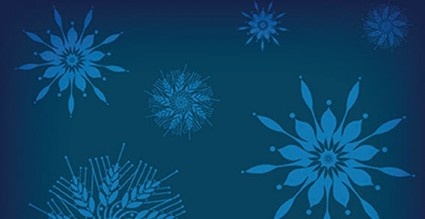 假日雪花矢量