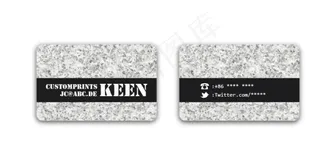 黑白大理石名片