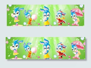 兔子宣传板图片