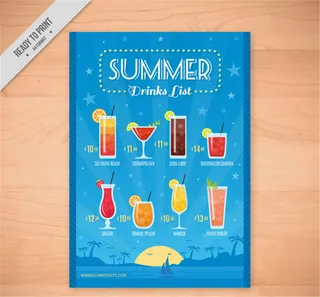 夏季冷饮价格单