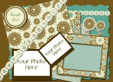 欧式花纹边框相框图片