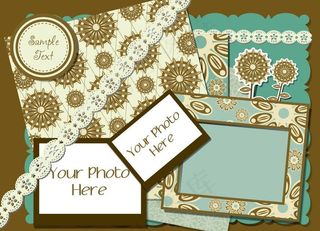 欧式花纹边框相框图片