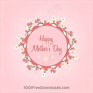 母亲节花卉插图