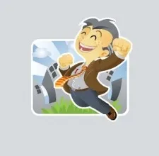 老商人在成功的喜悦eps,ai矢量模版下载