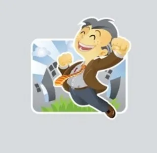 老商人在成功的喜悦