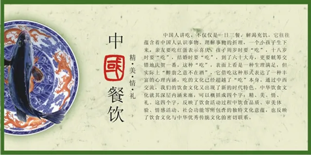 中国餐饮文化海报矢量素材