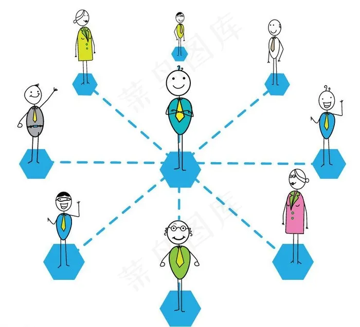 卡通小人图片eps,ai矢量模版下载