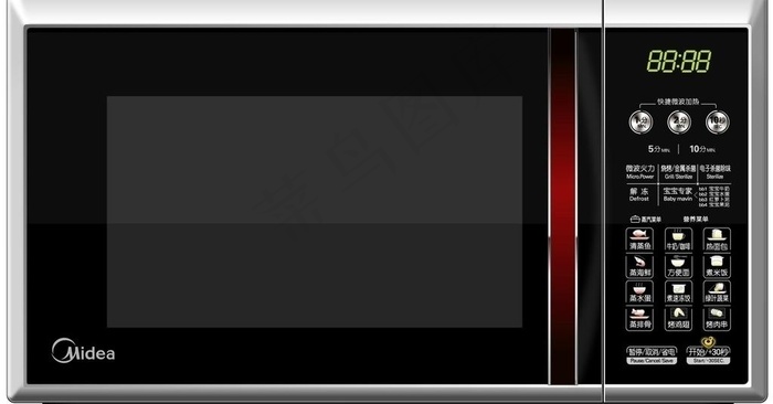 美的 数字化 轻触键 微波炉图片