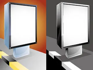 广告灯箱矢量素材