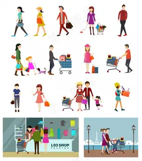 购物人物素材