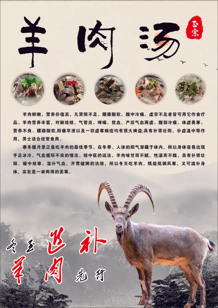 羊肉汤海报cdr矢量模版下载