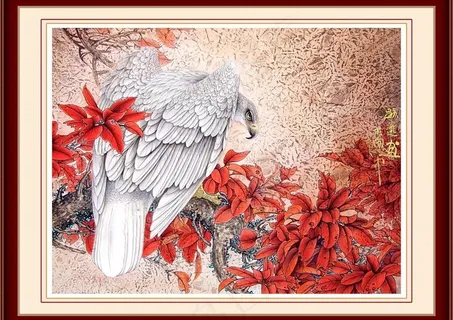 老鹰 工笔画图片 老鹰 工笔画图片