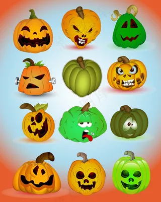 怪异的万圣节向量