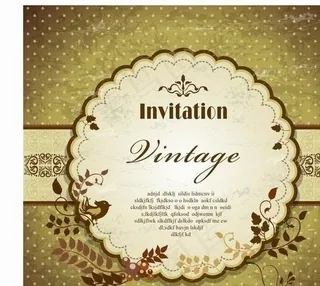 欧式花纹边框 小鸟卡片图片