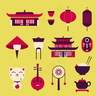 中国风图标矢量素材图片
