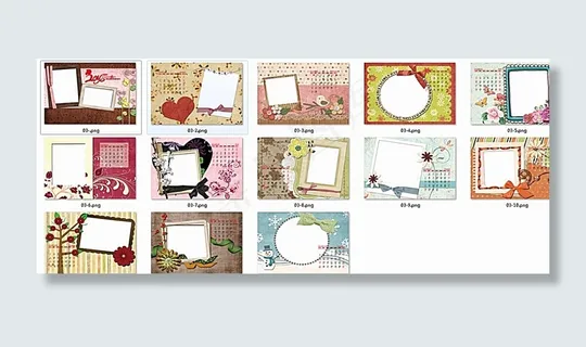 2016台历模版图片