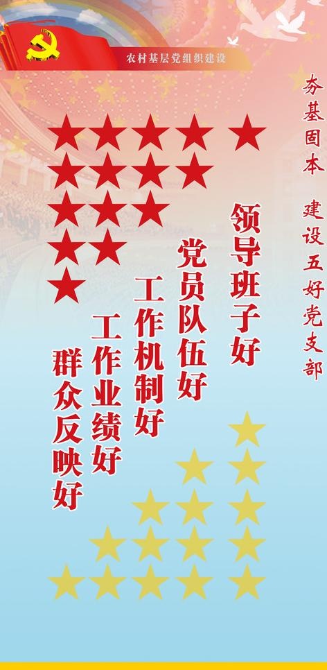 五好党支部标准图片(5078X9804(DPI:300))psd模版下载