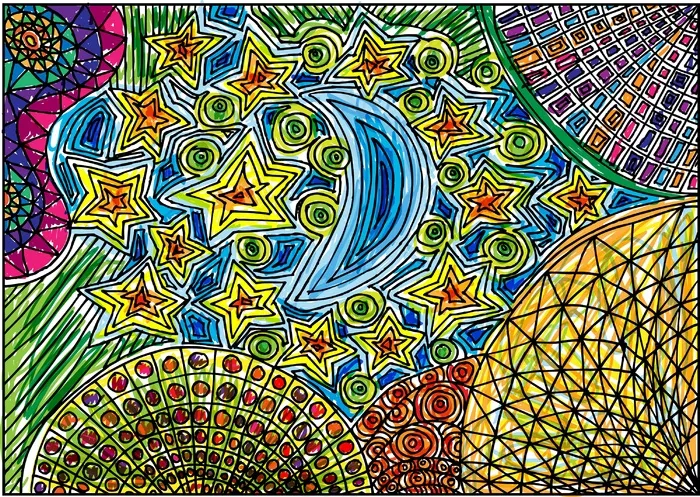 月亮和星星画矢量图eps,ai矢量模版下载
