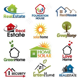 创意房地产标志矢量素材图片