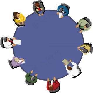 设计元素人物形象商业背景桌子开会商...