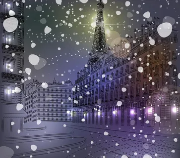 冬季巴黎雪景图片 冬季巴黎雪景图片