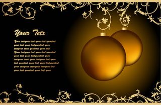 金色圣诞节花纹挂球