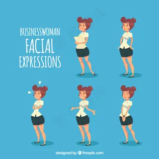 卡通人物扁平化可爱各种职业矢量素材