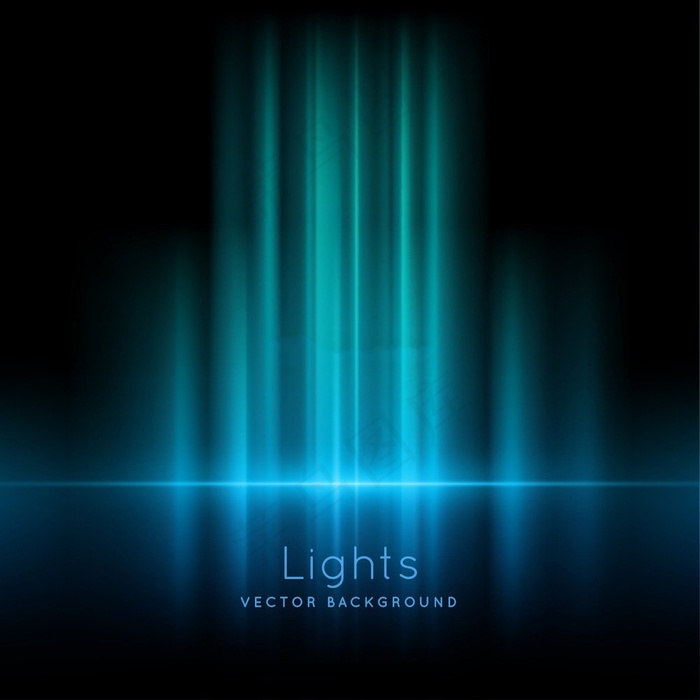 蓝色光束科技感背景矢量素材