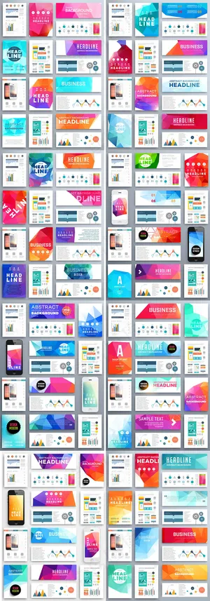 手机广告VI扁平矢量设计