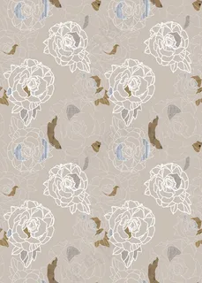 白描花朵底纹PSD背景