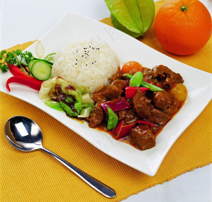 红烧牛肉饭图片