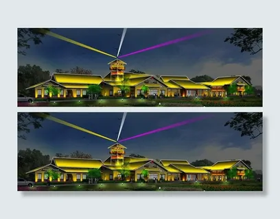 山庄酒店亮化图片