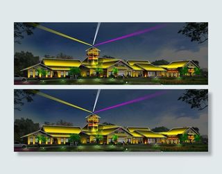 山庄酒店亮化图片