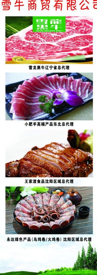 雪龙牛肉易拉宝图片(2457X6299(DPI:80))psd模版下载