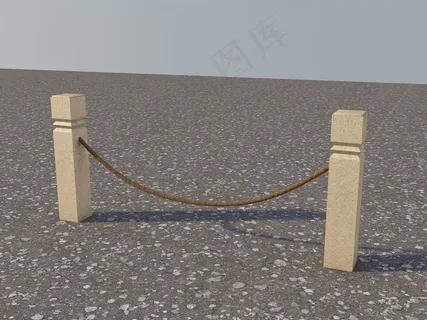 敦煌景区河道栏杆图片