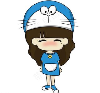 叮当猫小希矢量图图片