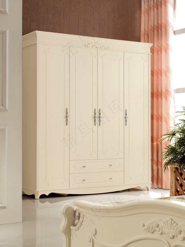 法式衣柜背景