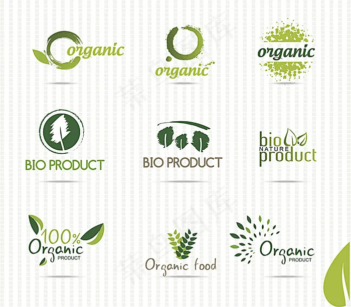 绿色有机logoeps,ai矢量模版下载