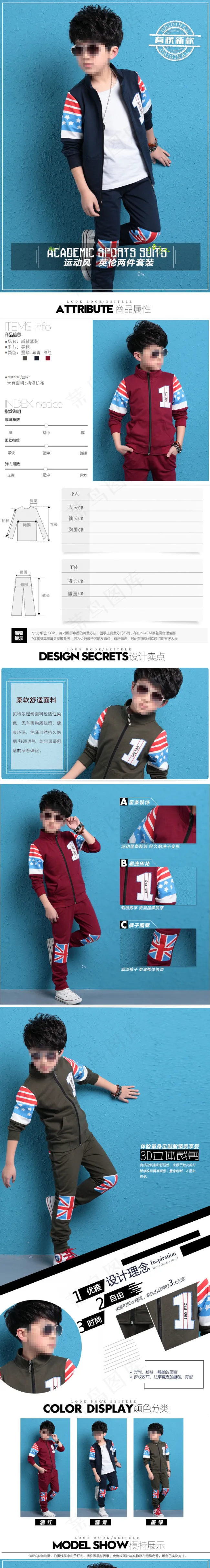 童装春季新款详情页面(750X16441(DPI:72))psd模版下载