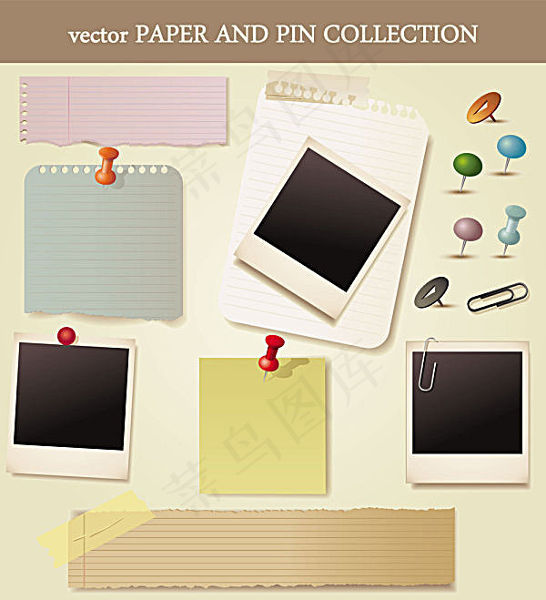 便签卡片矢量素材