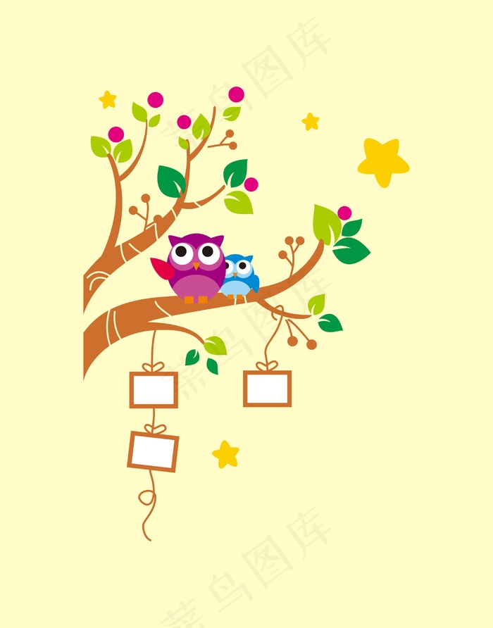 猫头鹰装饰插画
