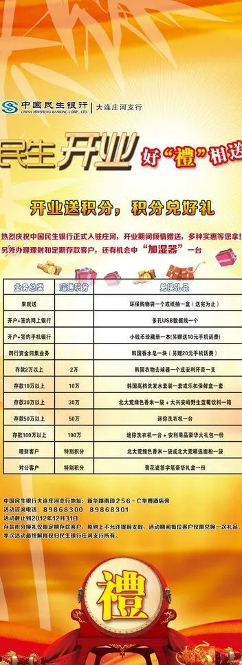 中国民生银行易拉宝图片(2268X5669(DPI:72))psd模版下载