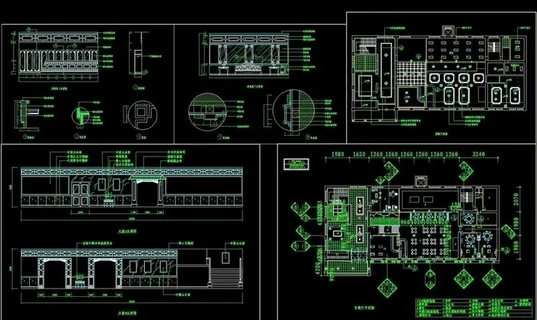 CAD餐厅设计素材 餐厅施工