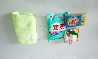 毛巾洗衣粉香皂图片