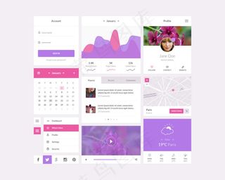 时尚APP页面设计模板