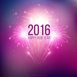 紫色烟花新年背景